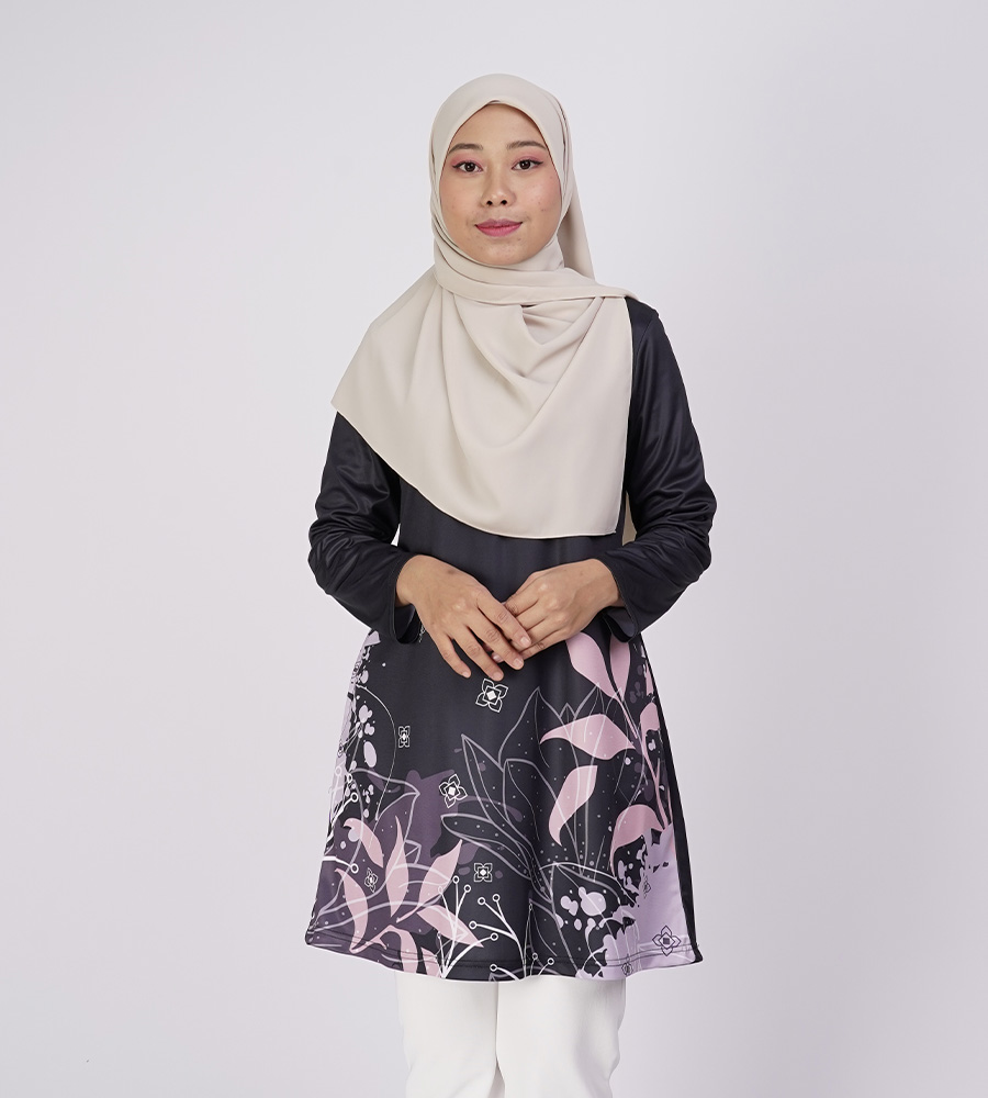 FLORA EDITION Black | Inaya Muslimah Women Clothing Online Shop