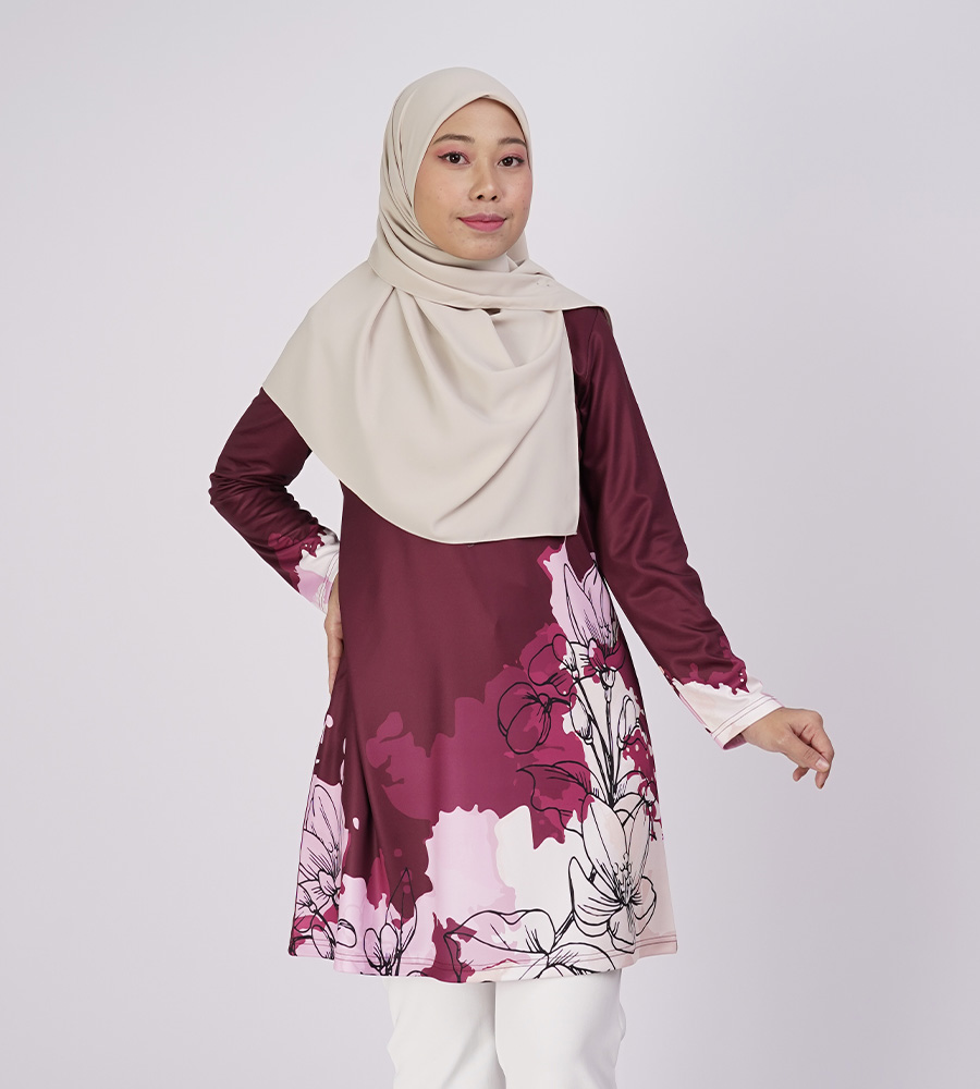 AURA EDITION Maroon | Inaya Muslimah Women Clothing Online Shop