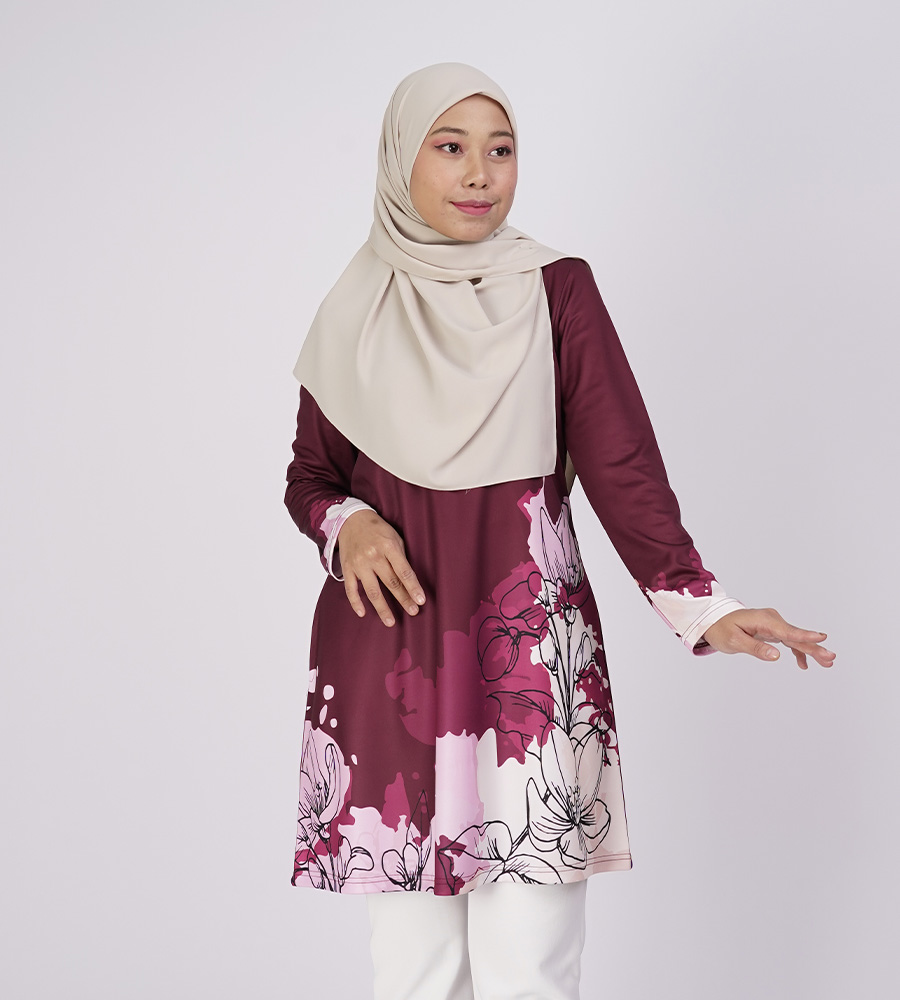 AURA EDITION Maroon | Inaya Muslimah Women Clothing Online Shop