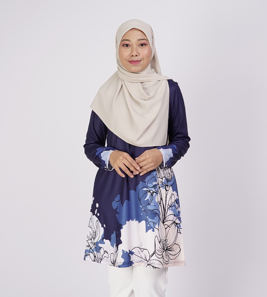 AURA EDITION Navy Blue | Inaya Muslimah Women Clothing Online Shop